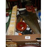 A good box of woodworking tools etc.,