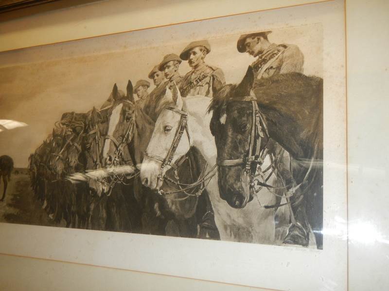 An early framed and glazed print featuring Confederate soldiers. - Image 2 of 2
