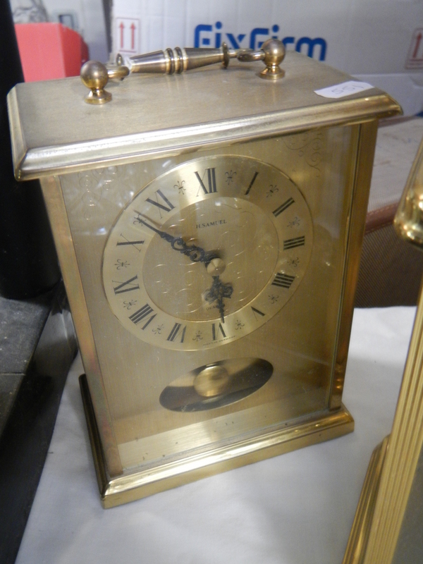 Two brass mantel clocks in working order. - Image 3 of 4