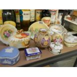 A mixed lot of ceramics including trinket boxes etc.,