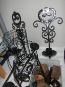 A quantity of metal items including chair. etc.,