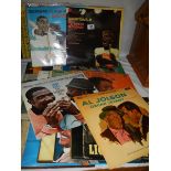 A quantity of jazz LP records.