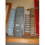 Four banks of small workshop drawers, COLLECT ONLY