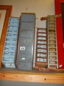 Four banks of small workshop drawers, COLLECT ONLY