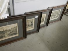 A set of four framed and glazed engravings. COLLECT ONLY.