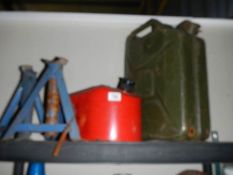 Two petrol cans etc.,