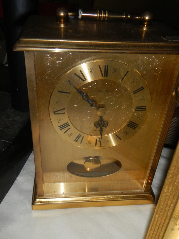 Two brass mantel clocks in working order. - Image 2 of 4