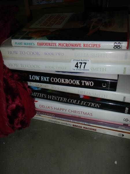 A quantity of hard back cookery books.