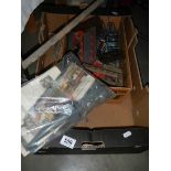 A box of model railway items including shed etc.,