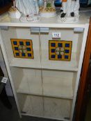 A two door painted cabinet. COLLECT ONLY.