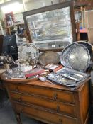 An oak dressing table, COLLECT ONLY.