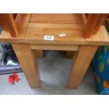 A planked square leg side table, COLLECT ONLY.
