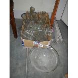 A box of assorted glass ware including fruit bowl etc. COLLECT ONLY.