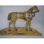 An early 20th century gilded on brass horse (Camballo).