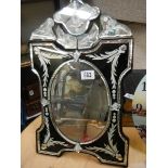 A Venetian style table mirror. COLLECT ONLY.