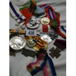 A collection of replica medals etc.,