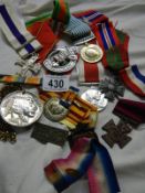 A collection of replica medals etc.,