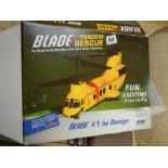 A boxed Blade MCX Tandem Rescue Helicopter.