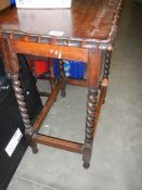 A barley twist leg occasional table. COLLECT ONLY.