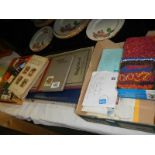 A mixed lot of stamps, match boxes etc.,