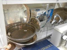 A mixed lot of silver plate etc.,