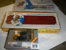 Three boxed Corgi Classics including 97067 Routemasters in exile.