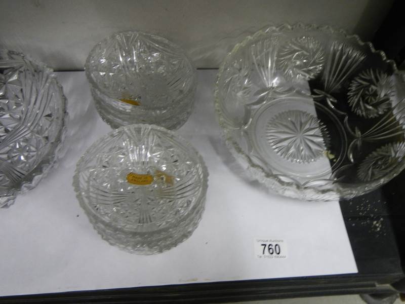 A vintage glass fruit set and one other. - Image 2 of 2
