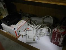 A mixed lot of household electrical items including hair dryer, Bush personal stereo etc.,