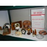 A mixed lot including Dutch coffee grinder, manicure set, David Winter cottage etc.,