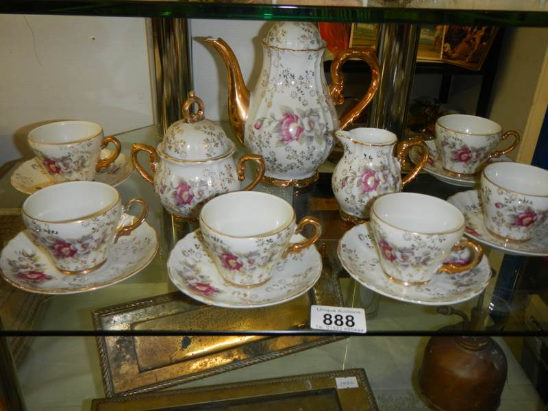 A foreign china tea set.