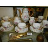 A foreign china tea set.