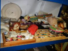 A large lot of vintage sewing threads, cotton reels etc.,