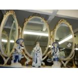 A French style triple dressing table mirror. COLLECT ONLY.