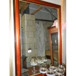 A mahogany framed mirror COLLECT ONLY.