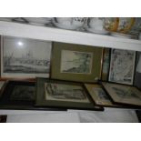 A mixed lot of framed prints and engravings,. COLLECT ONLY.