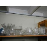 A good lot of vintage moulded glass including tankards, bowls etc.,