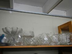 A good lot of vintage moulded glass including tankards, bowls etc.,