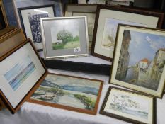 A good lot of prints, watercolours, pastels etc., COLLECT ONLY.