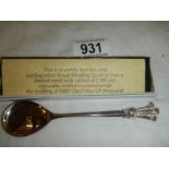 A sterling silver Royal Wedding spoon for The Prince of Wales and Lady Diana Spencer.
