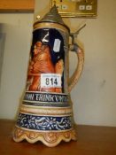 A musical beer stein with Swiss movement.