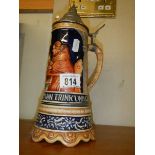 A musical beer stein with Swiss movement.