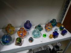 A good lot of studio glass bud vases.