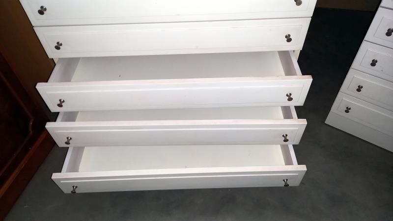 A pair of STAG white bedroom chest of drawers, 82cm x 42cm x 97cm high, COLLECT ONLY - Image 3 of 7