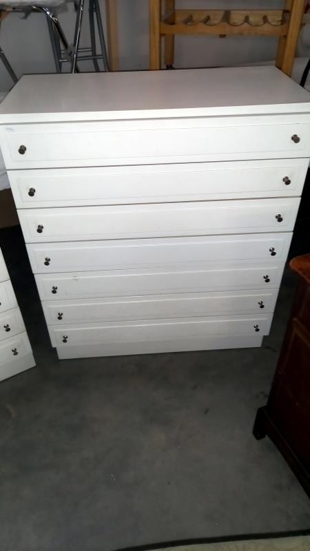 A pair of STAG white bedroom chest of drawers, 82cm x 42cm x 97cm high, COLLECT ONLY - Image 5 of 7