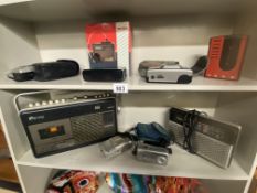 A quantity of old radios & cameras including personal stereo, COLLECT ONLY