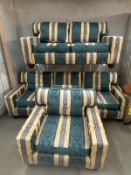 A 3 piece suite comprising 3 seater, 2 seater and single seater