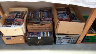 6 boxes of DVD's covering all genres COLLECT ONLY