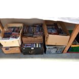 6 boxes of DVD's covering all genres COLLECT ONLY