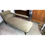 An Edwardian mahogany chaise longue day bed, COLLECT ONLY