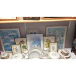 A quantity of framed & glazed floral pictures COLLECT ONLY